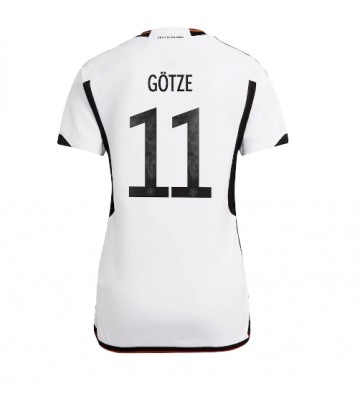 Germany Mario Gotze #11 Replica Home Stadium Shirt for Women World Cup 2022 Short Sleeve